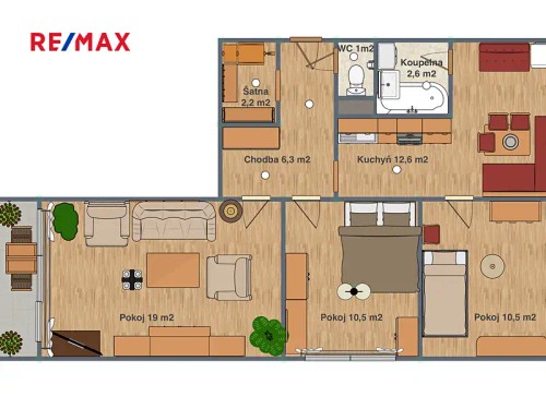 Prodej bytu 3+1 63 m²