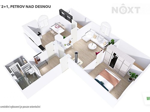 Prodaný  byt 2+1 57 m²