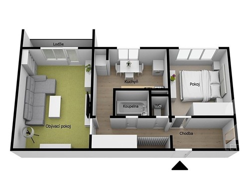 Prodaný byt 2+1 53 m²
