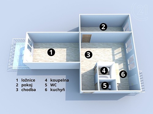 Prodaný byt 3+kk 69 m²