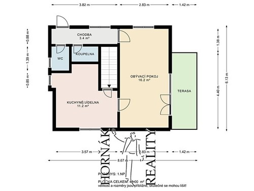 Prodaná chata 101 m², pozemek 440 m²