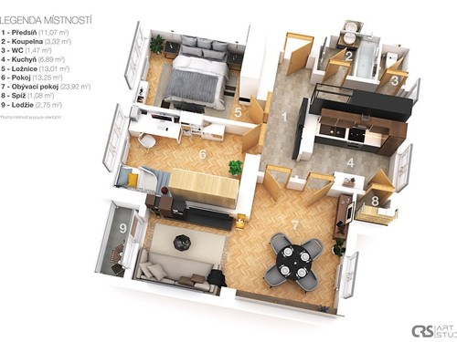 Prodaný byt 3+1 80 m²