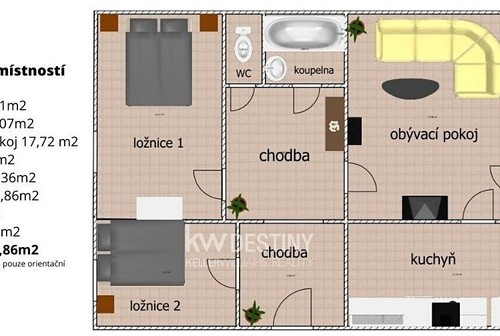 Prodaný  byt 3+1 70 m²