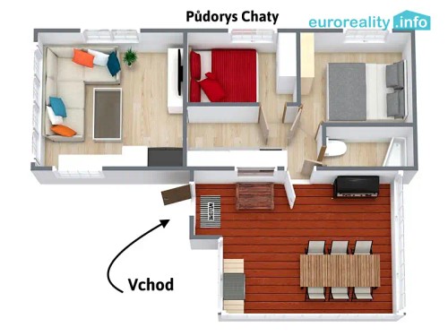 Prodej chaty 44 m², pozemek 260 m²
