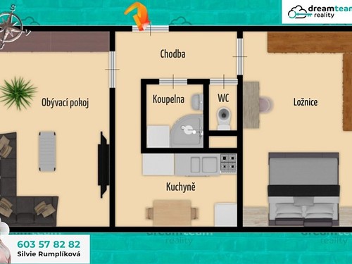 Prodaný byt 2+1 55 m²