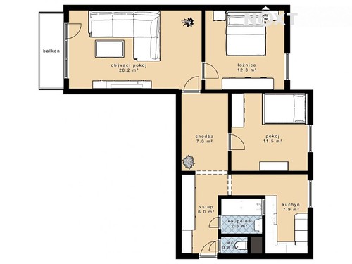 Prodaný byt 3+1 71 m²