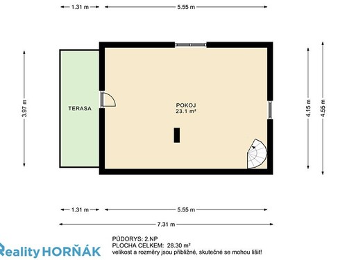Prodaná chata 50 m², pozemek 540 m²