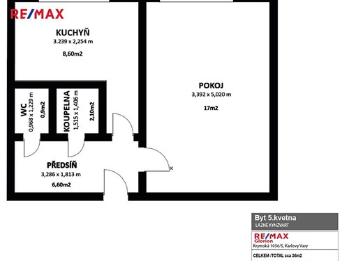 Prodaný byt 1+1 35 m²