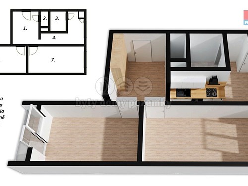 Prodaný byt 2+1 61 m²