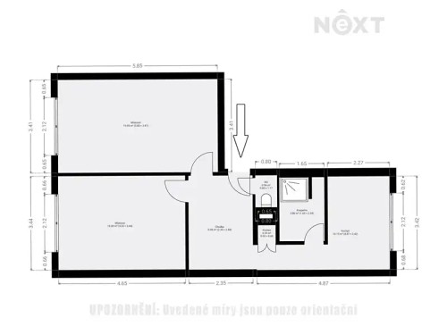 Prodej bytu 2+1 60 m²