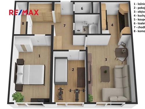 Prodaný byt 3+1 65 m²