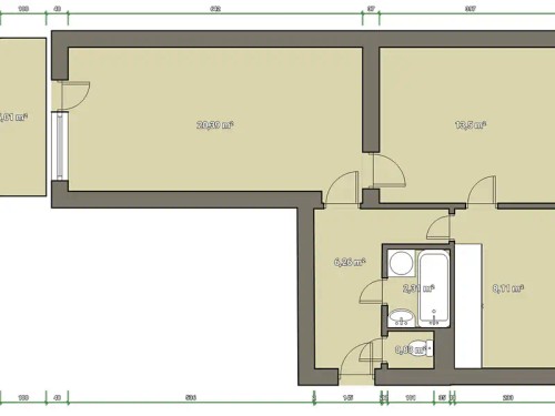Prodaný byt 2+1 53 m²