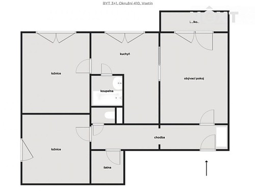 Prodaný byt 3+1 73 m²