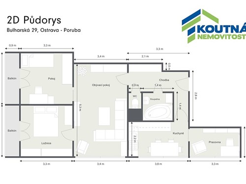 Prodaný byt 3+1 66 m²