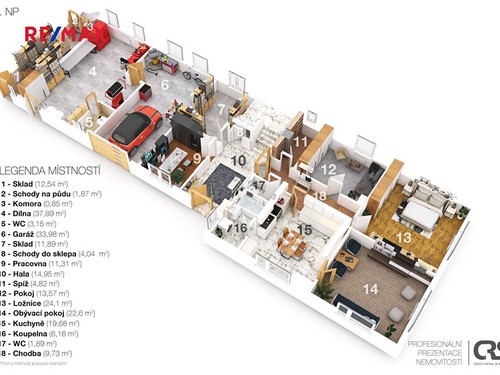 Prodaný dům 358 m², pozemek 1200 m²