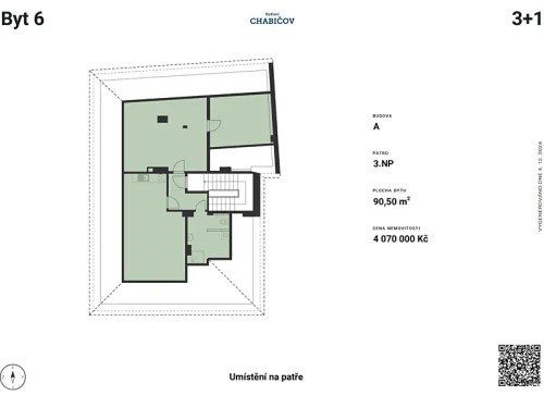 Prodaný  byt 3+1 90 m²