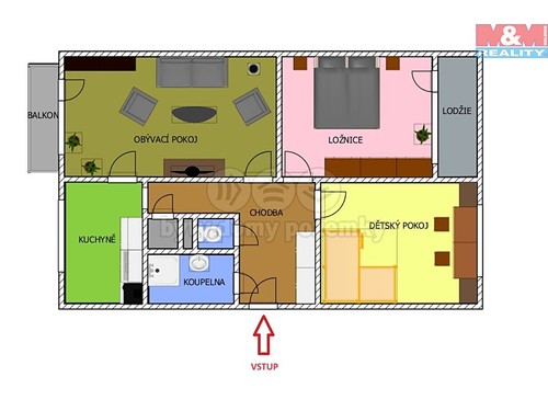 Prodaný byt 3+1 75 m²
