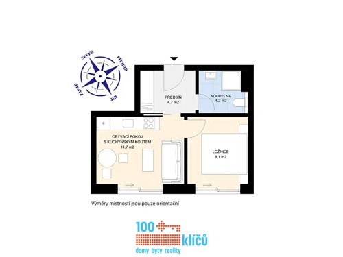 Prodaný byt 2+kk 30 m²