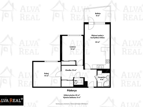 Prodaný byt 3+kk 65 m²