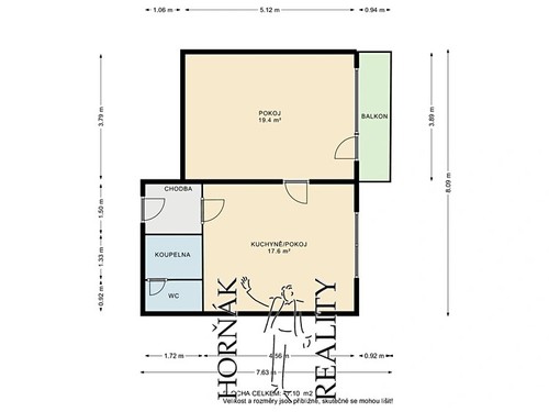 Prodaný byt 1+1 36 m²