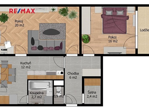 Prodaný byt 2+1 63 m²