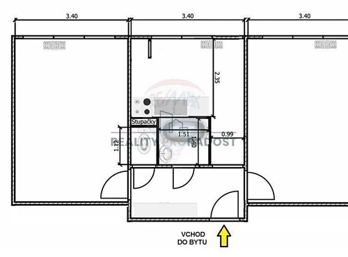 Prodaný byt 2+1 53 m²