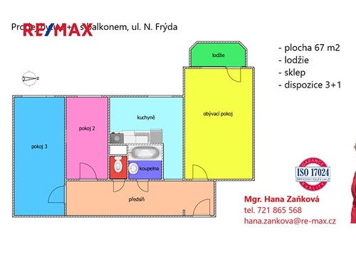 Prodaný byt 3+1 67 m²