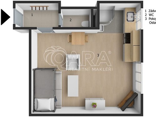 Prodaný byt 1+kk 32 m²