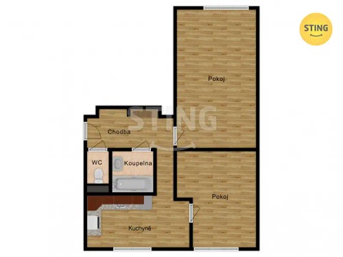 Prodaný byt 2+1 54 m²