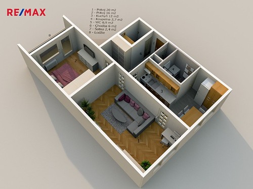 Prodaný byt 2+1 63 m²