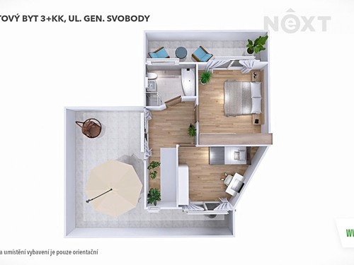 Prodaný byt 3+kk 90 m²