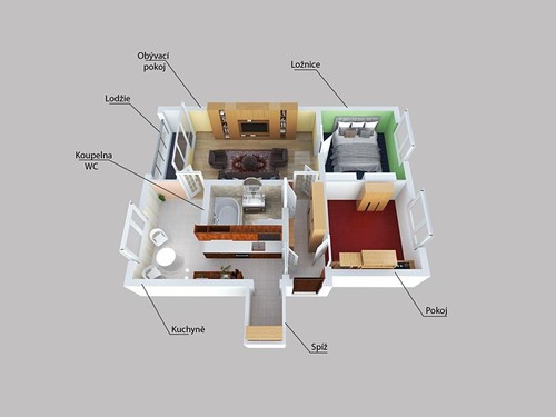 Prodaný byt 3+1 64 m²