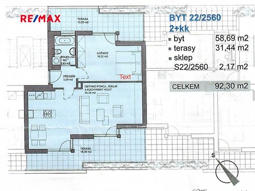 Prodaný byt 2+kk 59 m²