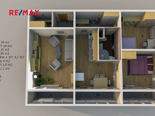 Prodaný byt 3+1 61 m²