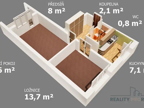 Prodaný byt 2+1 51 m²