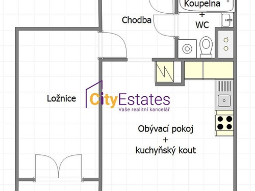 Prodaný byt 2+kk 44 m²