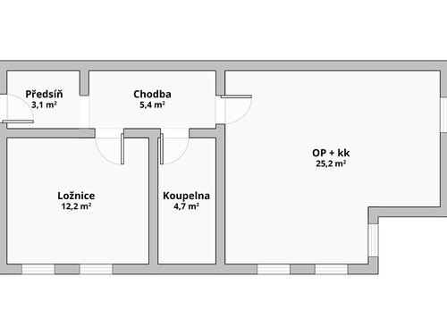 Prodaný byt 2+kk 51 m²