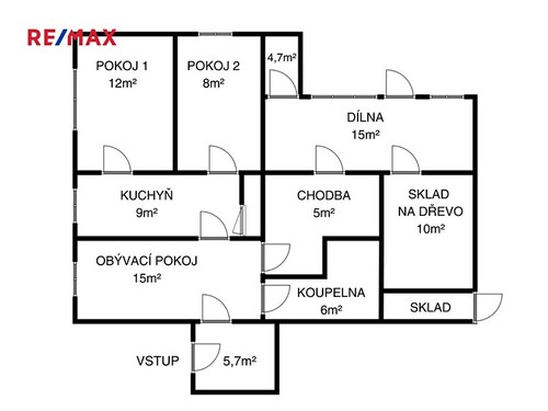 Prodaný dům 80 m², pozemek 924 m²