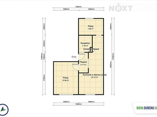 Prodaný byt 3+kk 56 m²