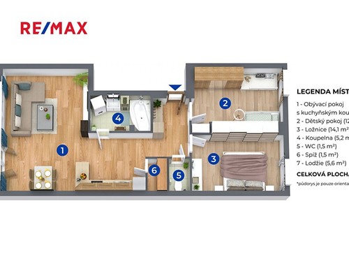 Prodaný byt 3+kk 74 m²