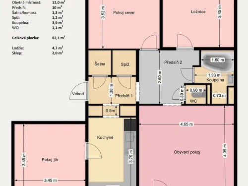 Prodej bytu 4+1 84 m²