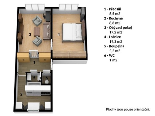 Prodaný byt 2+1 56 m²