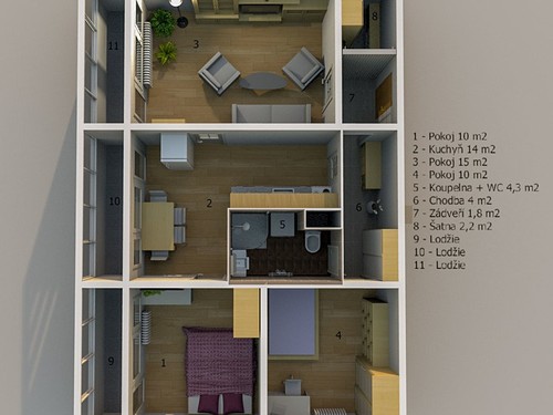 Prodaný byt 3+1 61 m²