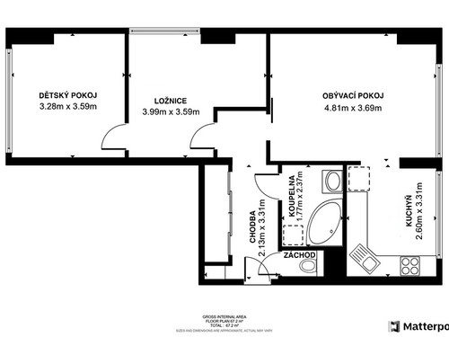 Prodaný byt 3+1 67 m²