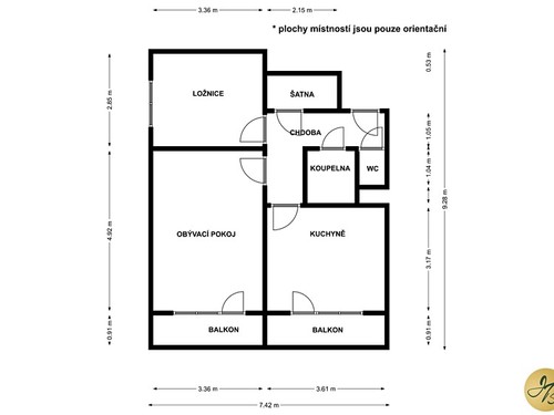 Prodaný byt 2+1 55 m²