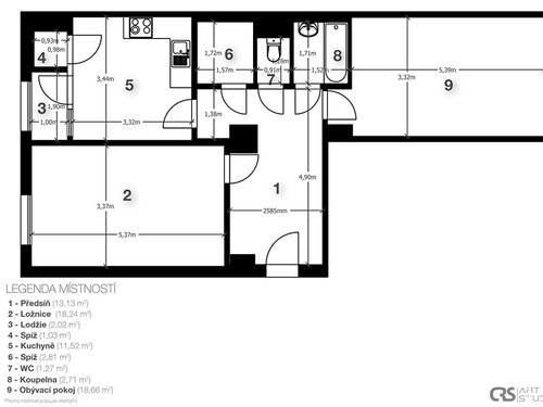 Prodaný byt 2+1 69 m²