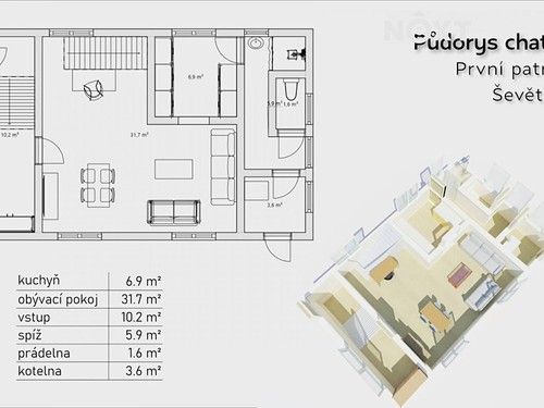 Prodaná chata 122 m², pozemek 497 m²