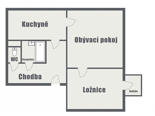 Prodaný byt 2+1 60 m²