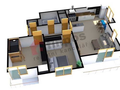 Prodaný byt 3+kk 82 m²