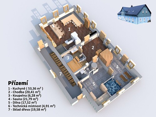 Prodaná chalupa 275 m², pozemek 541 m²